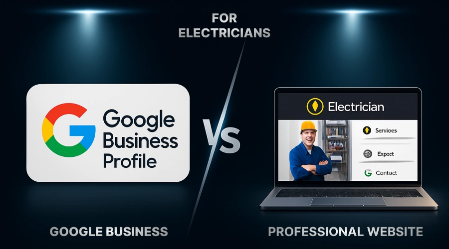 Google Business Profile vs Professional Website for Electricians: What’s Enough for Getting Jobs? (2026 Guide)