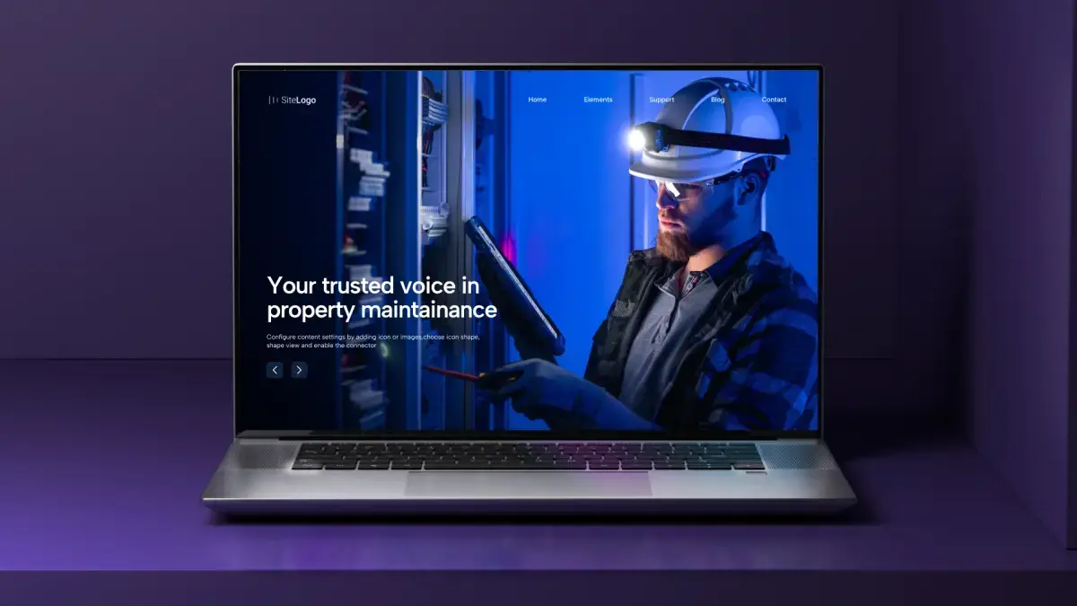 Example electrician homepage